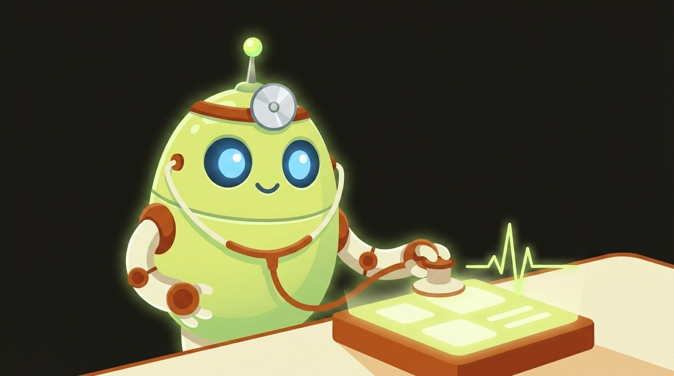 Clawbot, the videoclaw mascot, illustrating doctor