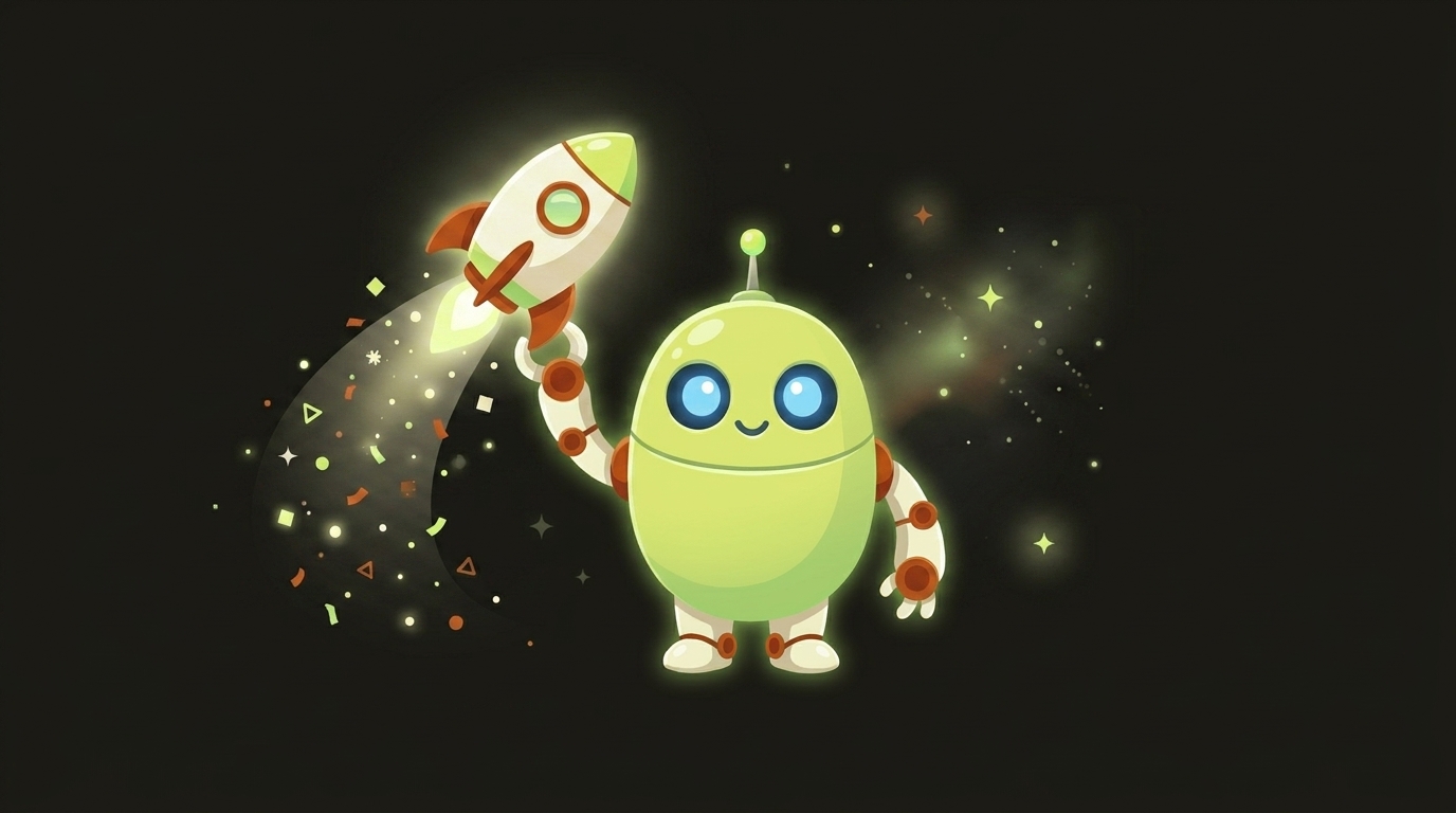 Clawbot, the videoclaw mascot, illustrating publish